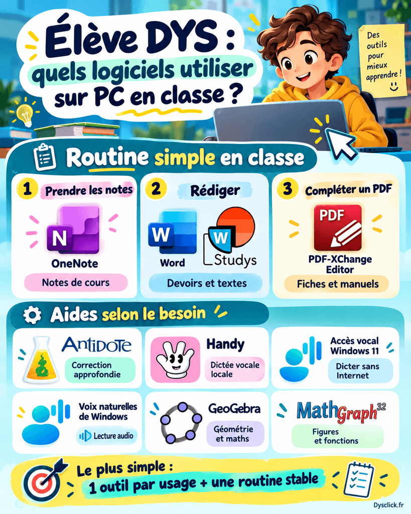 Logiciels DYS pour apprendre en classe