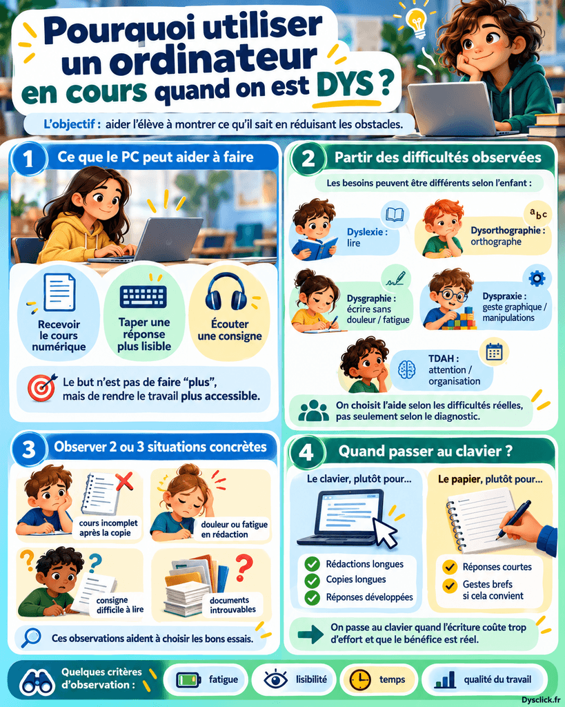 Pourquoi utiliser un ordinateur en cours quand on est DYS