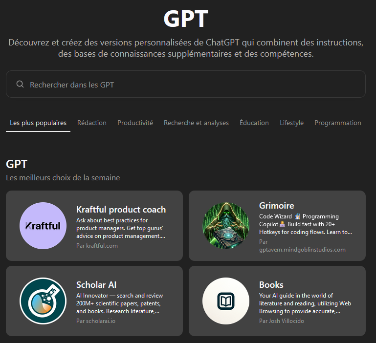 GPTs STore