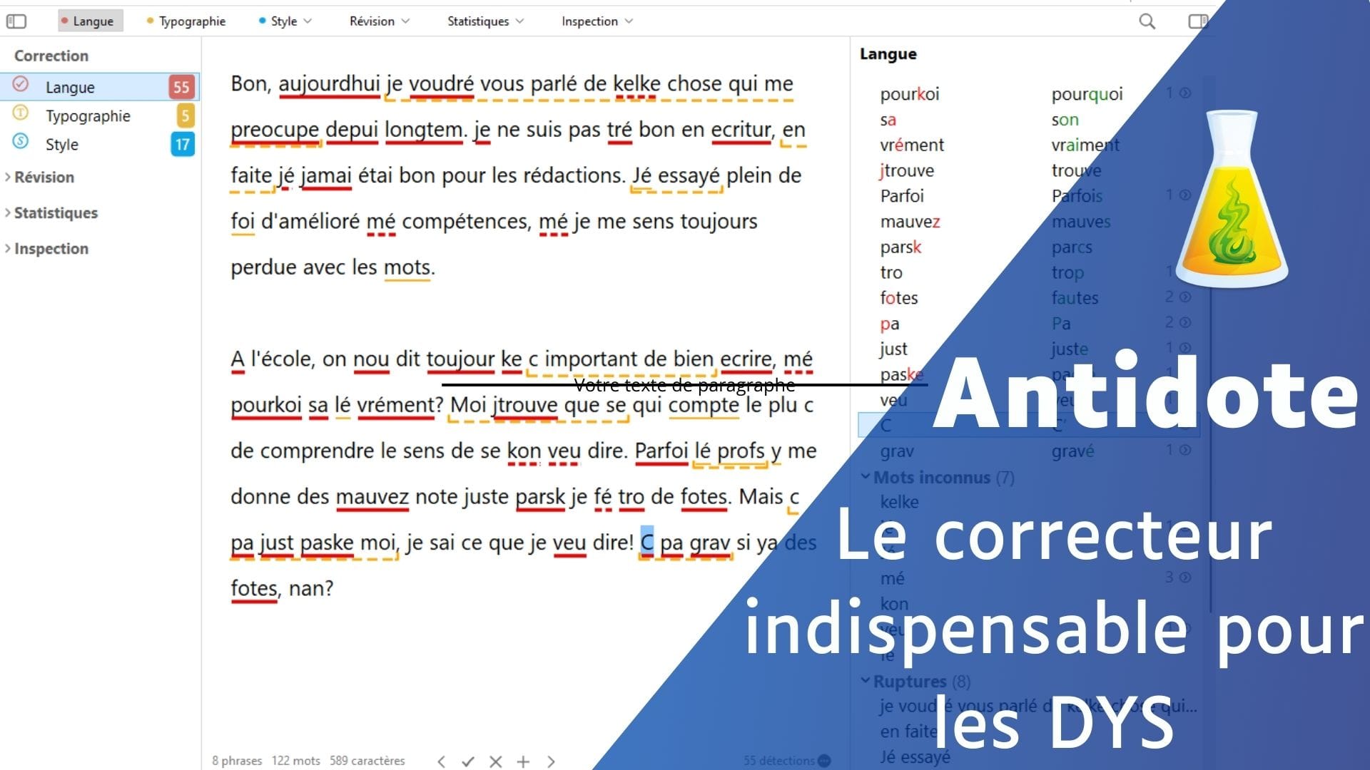 Antidote : Le correcteur indispensable pour les DYS
