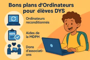 Bons plans d'Ordinateurs pour élèves DYS