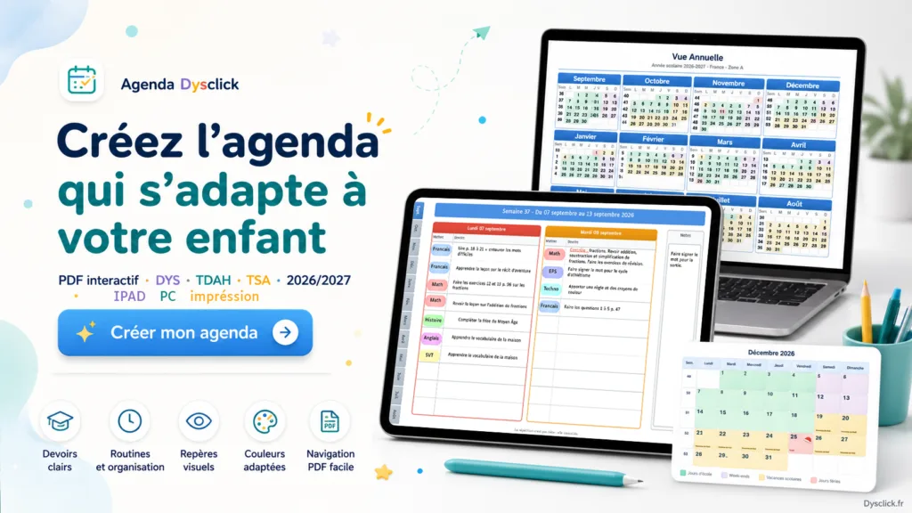 Générateur Agenda personnalisé Scolaire PDF 2026 2027 Générateur Agenda Scolaire PDF 2026 2027