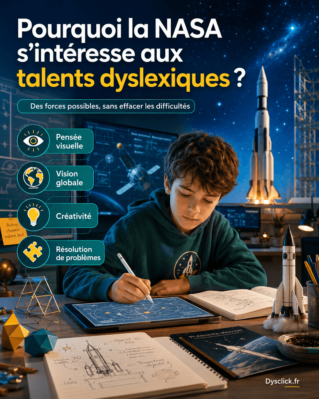 Pourquoi la NASA s’intéresse aux talents dyslexiques ?
