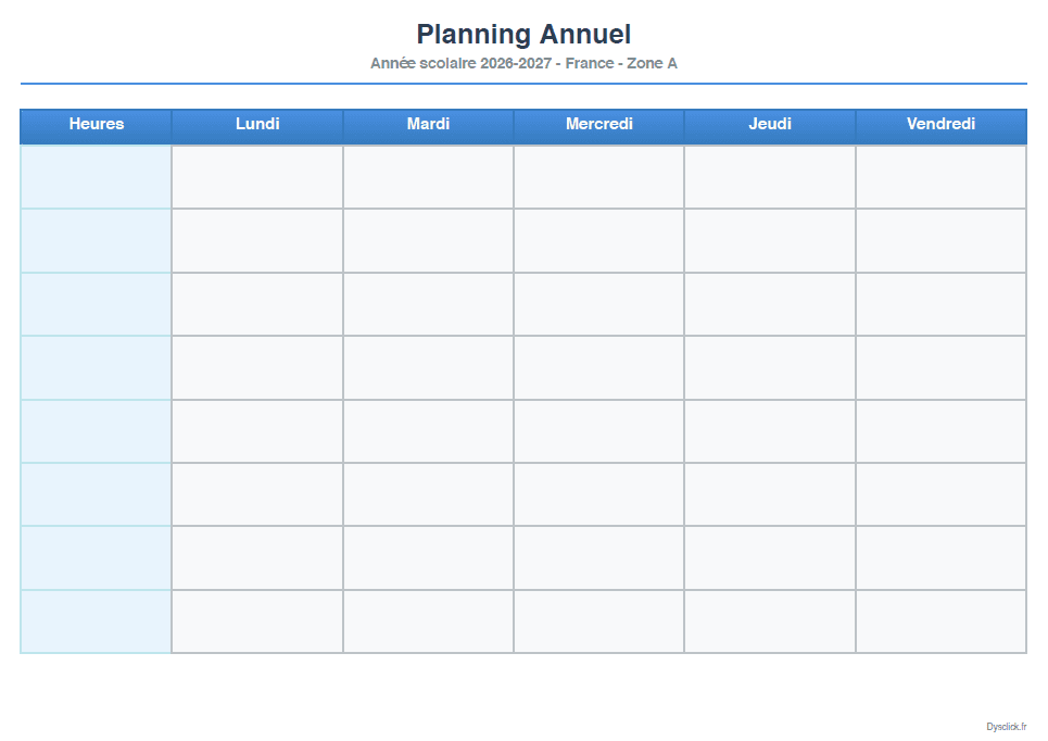 min Planing Annuel Emploi du temps