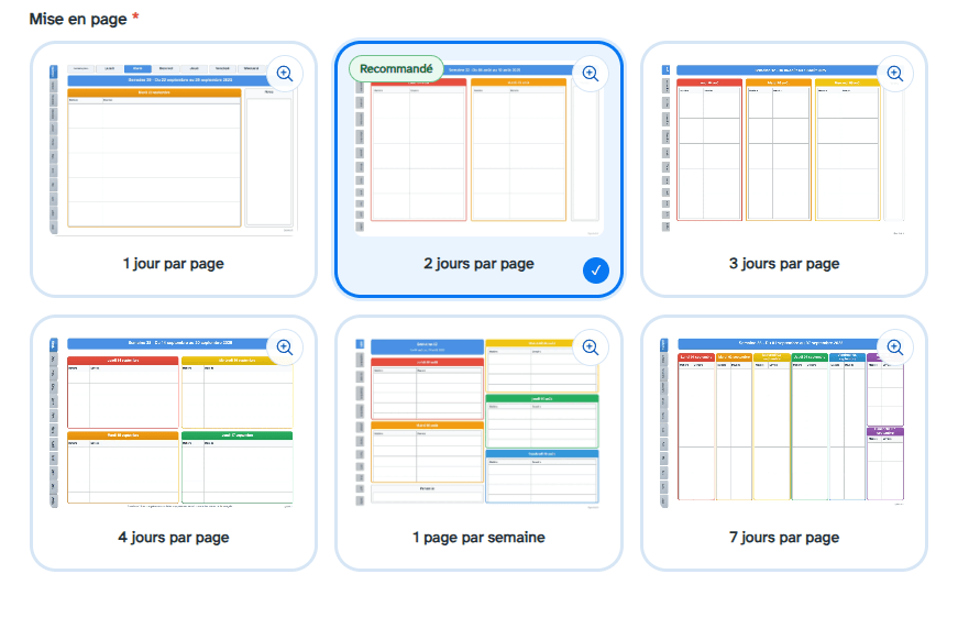 mise en page