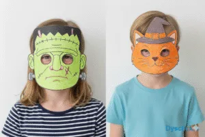 Masques d’Halloween à imprimer et colorier -PDF gratuit