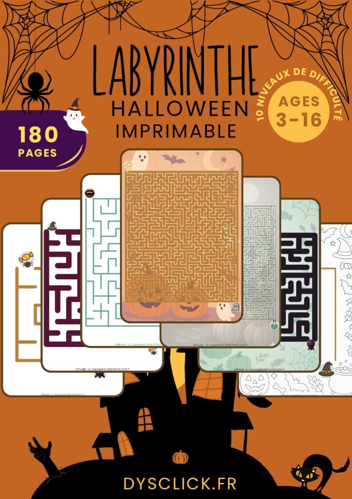 Pack 180 Labyrinthes Halloween PDF Imprimables