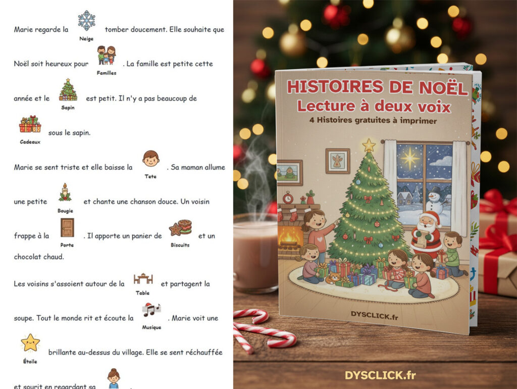 Présentation histoire de noel lecture à deux voix gratuit noel