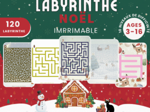 Labyrinthes de Noël PDF – 120 niveaux progressifs