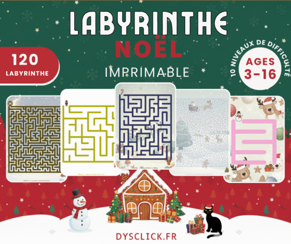 Labyrinthes de Noël PDF – 120 niveaux progressifs