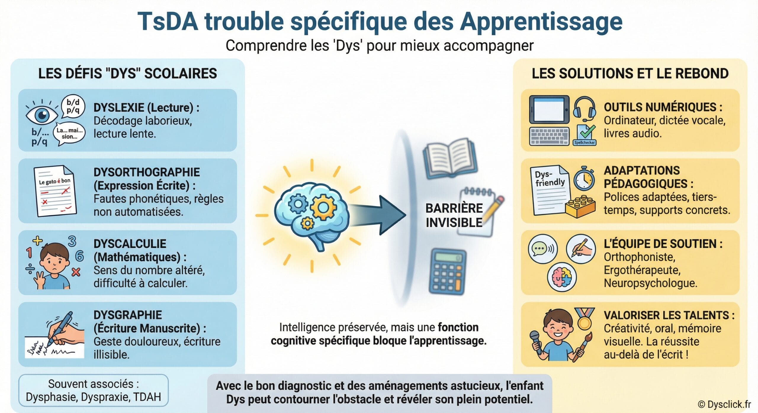 Troubles Dys, TSdA et TSLA : mieux comprendre
