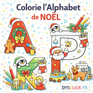 Première page Livre_coloriage_alphabet_NOEL_Dysclick.fr
