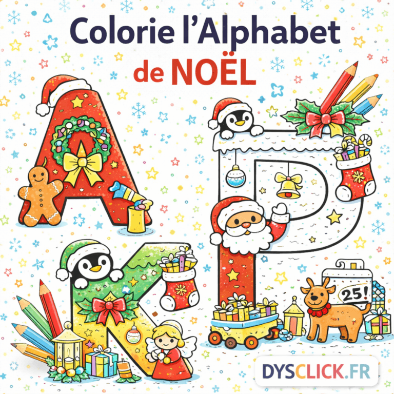 Première page Livre_coloriage_alphabet_NOEL_Dysclick.fr