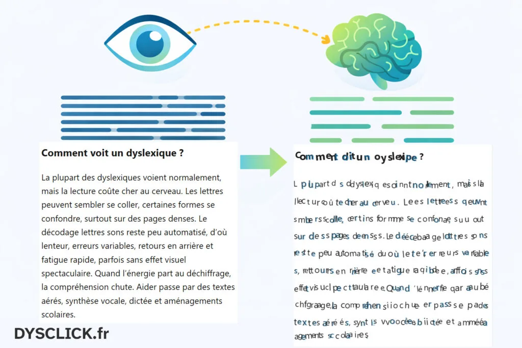 Enfant lisant avec effort, illustration de la fatigue de lecture en dyslexie