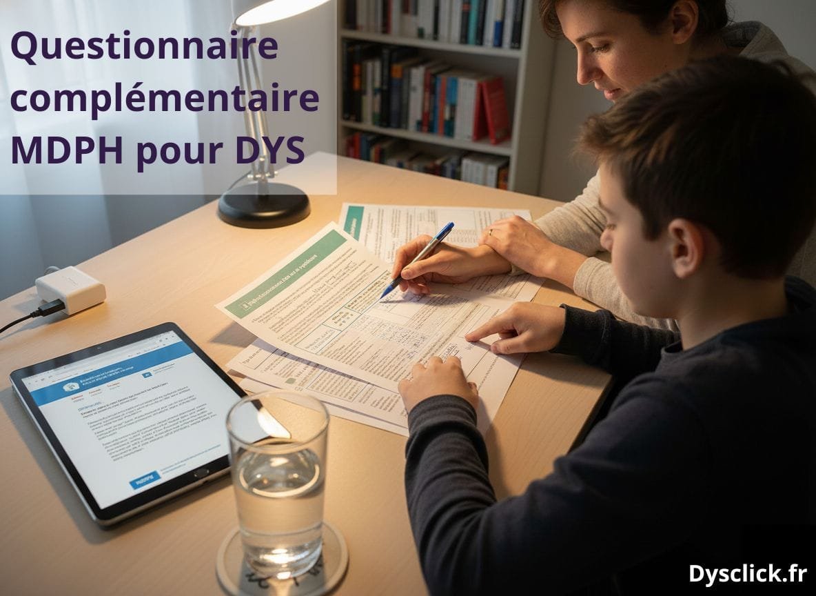 Questionnaire complémentaire MDPH pour DYS → Dysclick.fr
