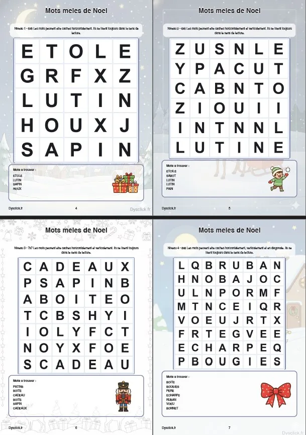 Mots mêlés à imprimer Pack PDF par thème et pour 6 à 15 ans – Image 3