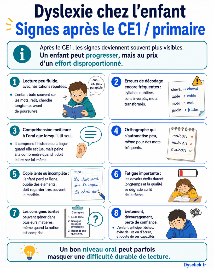 Dyslexie au primaire les signes qui persistent après le CE1