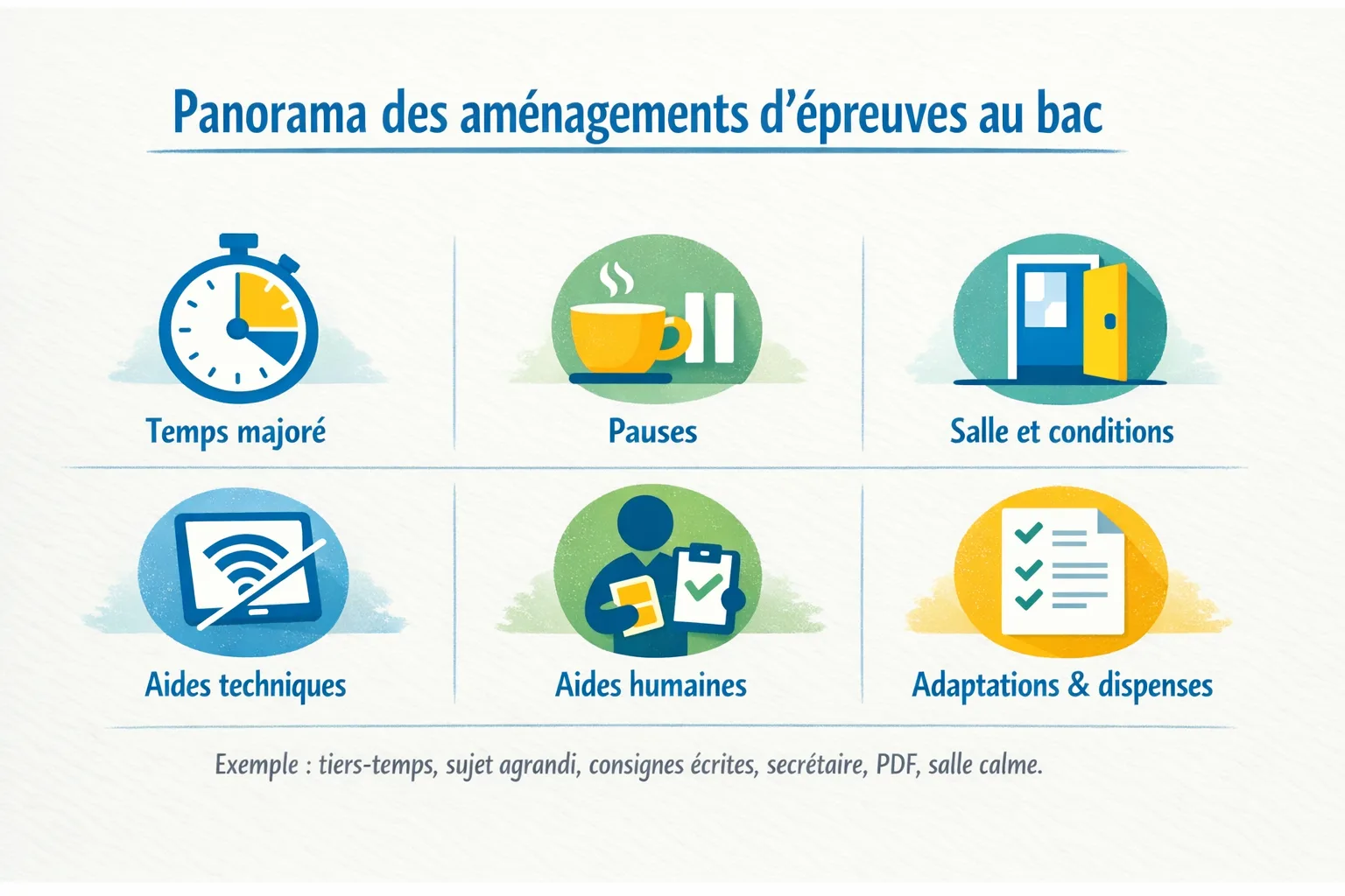 Panorama des Aménagements d’Épreuves Disponibles