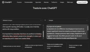 Interface de traduction avec chatgpt