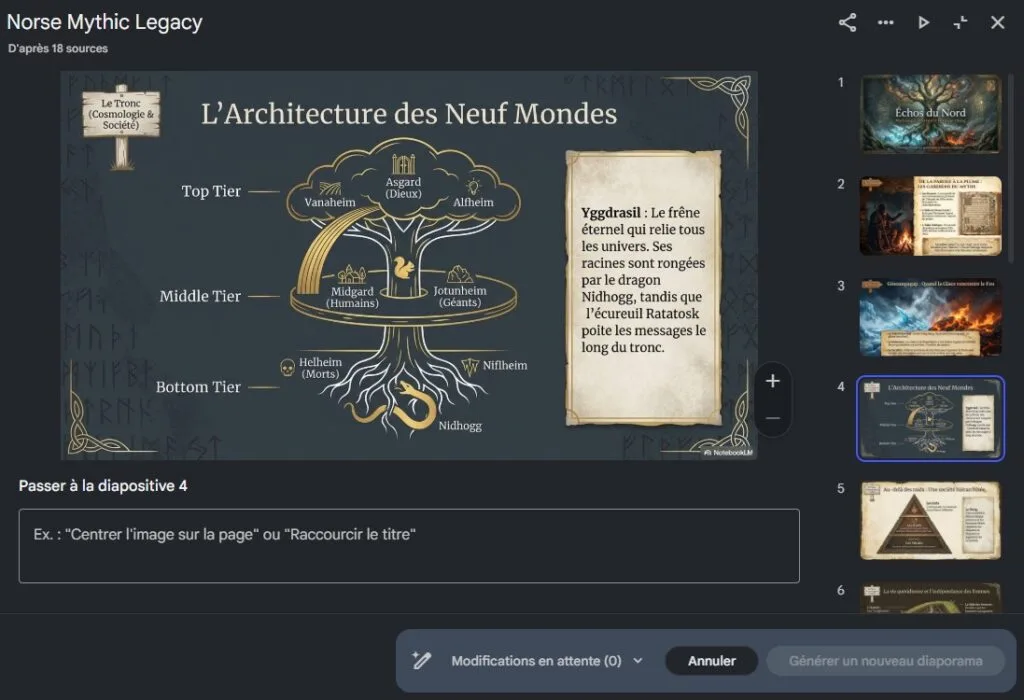Intergace notebooklm google modification présentation Notebookl