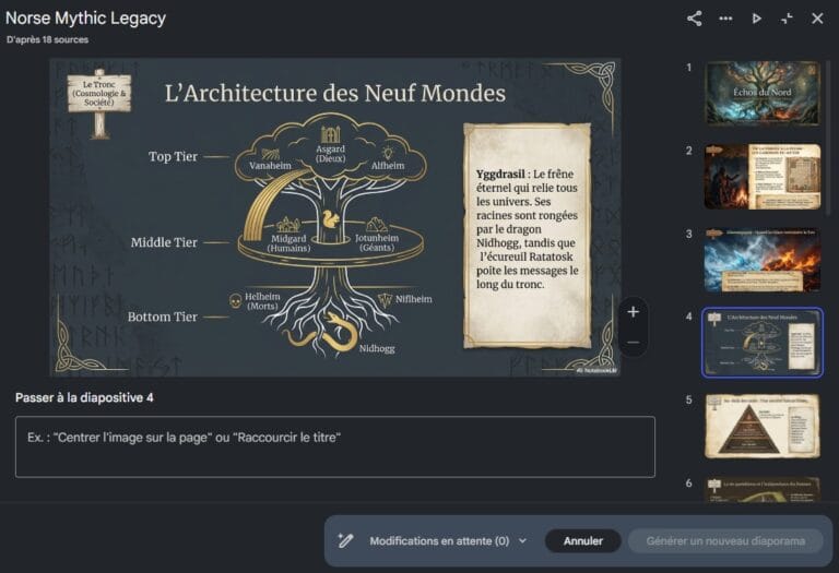 Intergace notebooklm google modification présentation Notebookl