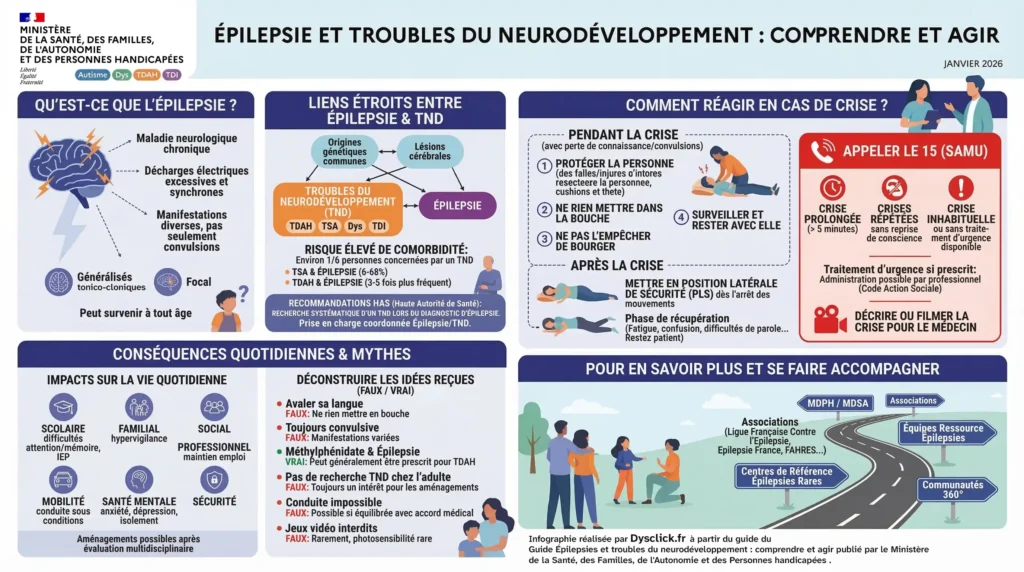 infographie Guide épilepsie et TND