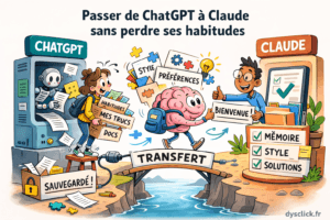 Passer de ChatGPT à Claude sans perdre ses habitudes