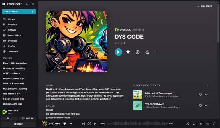 ProducerAI de Google Labs créer une musique IA