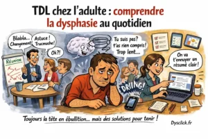 Caricature TDL chez l’adulte