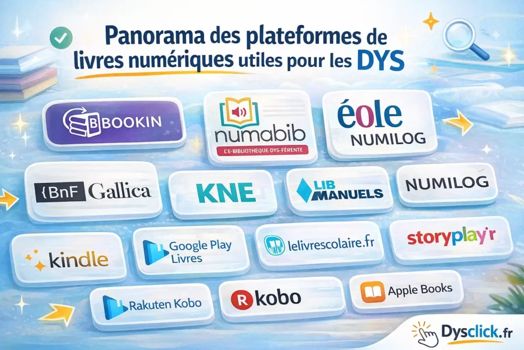 Panorama des plateforme livres numériques pour DYS