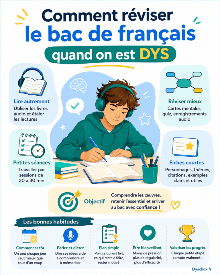 Comment réviser le bac de français quand on est DYS