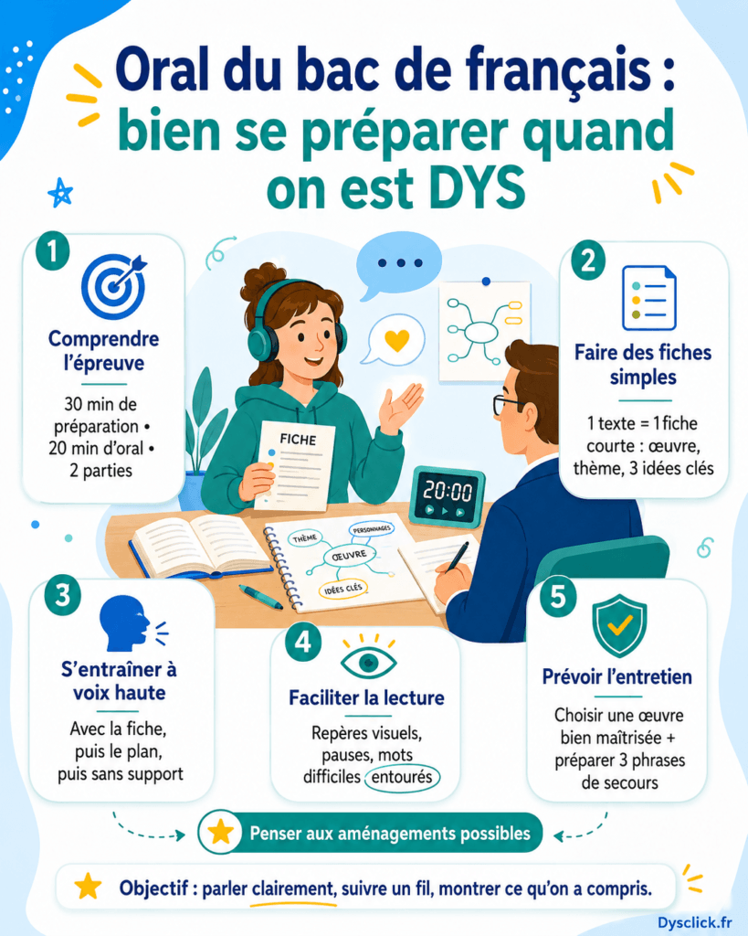 Oral du bac de français bien se préparer quand on est DYS
