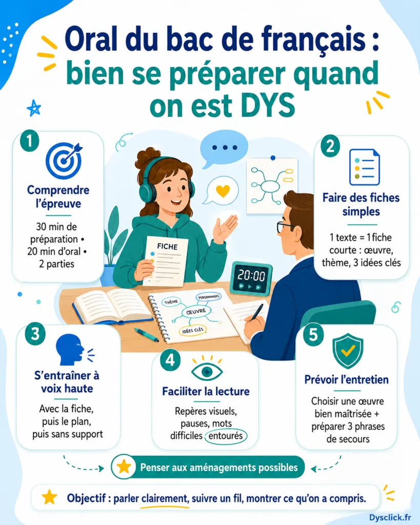 Oral du bac de français bien se préparer quand on est DYS