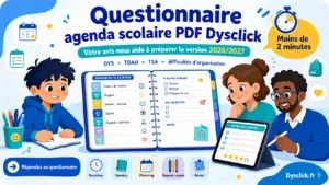 Questionnaire agenda scolaire PDF