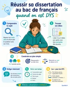 Réussir sa dissertation au bac de français quand on est DYS