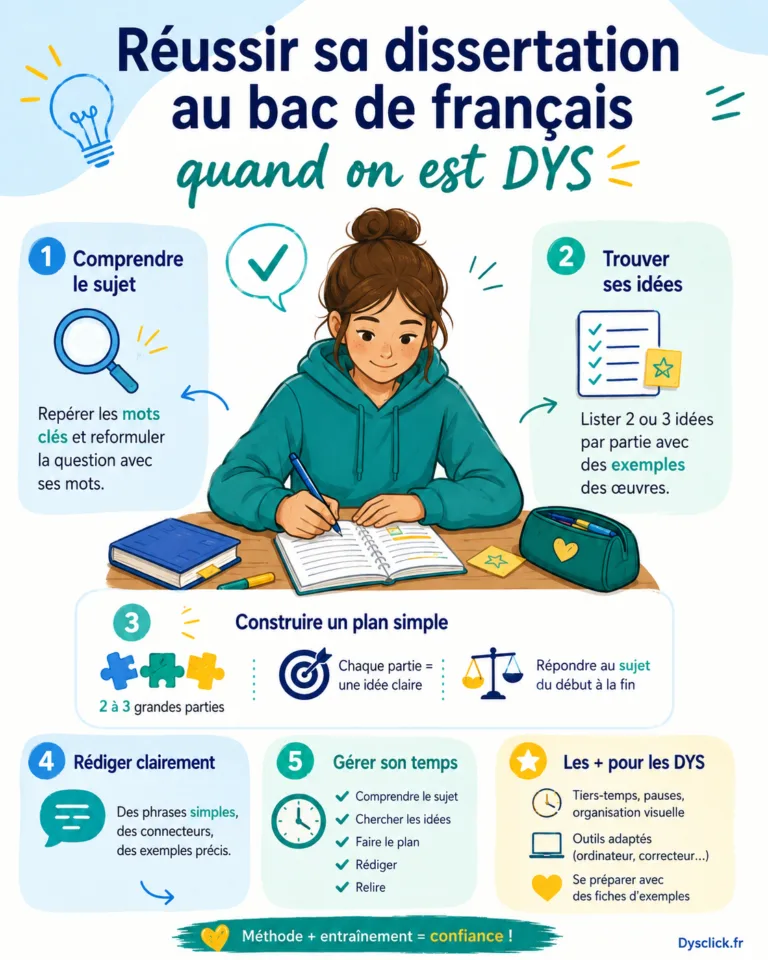 Réussir sa dissertation au bac de français quand on est DYS