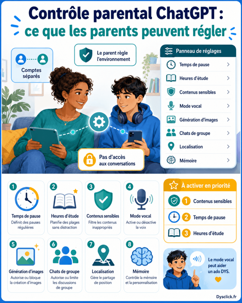 Controle parental ChatGPT ce que les parents peuvent régler