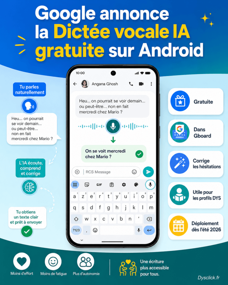 Google annonce la Dictée vocale IA gratuite sur Android