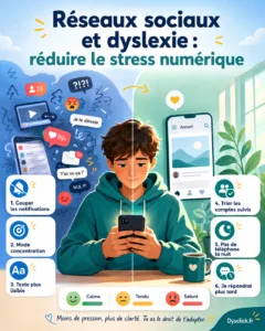 Réseaux sociaux et dyslexie réduire le stress numérique