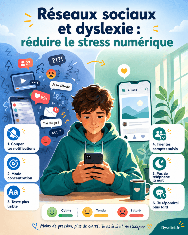 Réseaux sociaux et dyslexie réduire le stress numérique