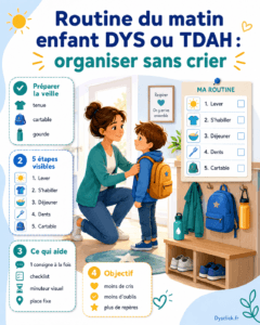 Routine du matin enfant DYS ou TDAH organiser sans crier
