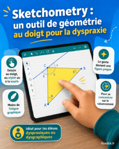 Sketchometry un outil de géométrie au doigt pour dyspraxie