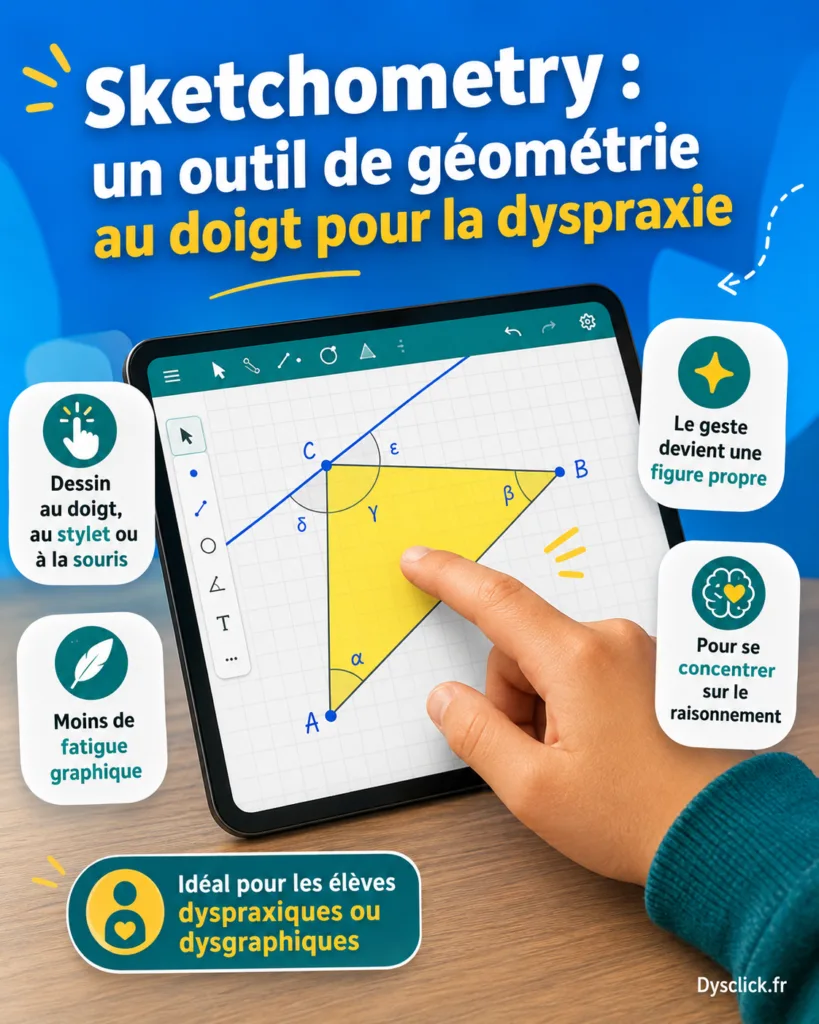 Sketchometry un outil de géométrie au doigt pour dyspraxie