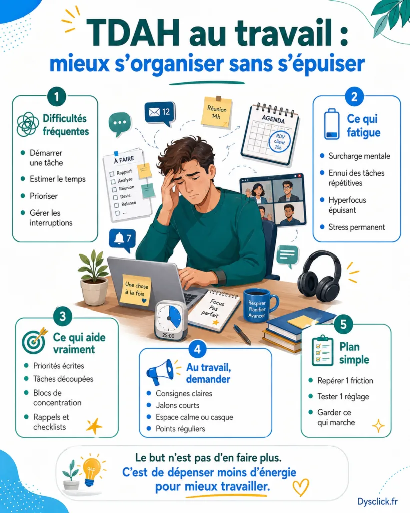TDAH au travail mieux s’organiser sans s’épuiser