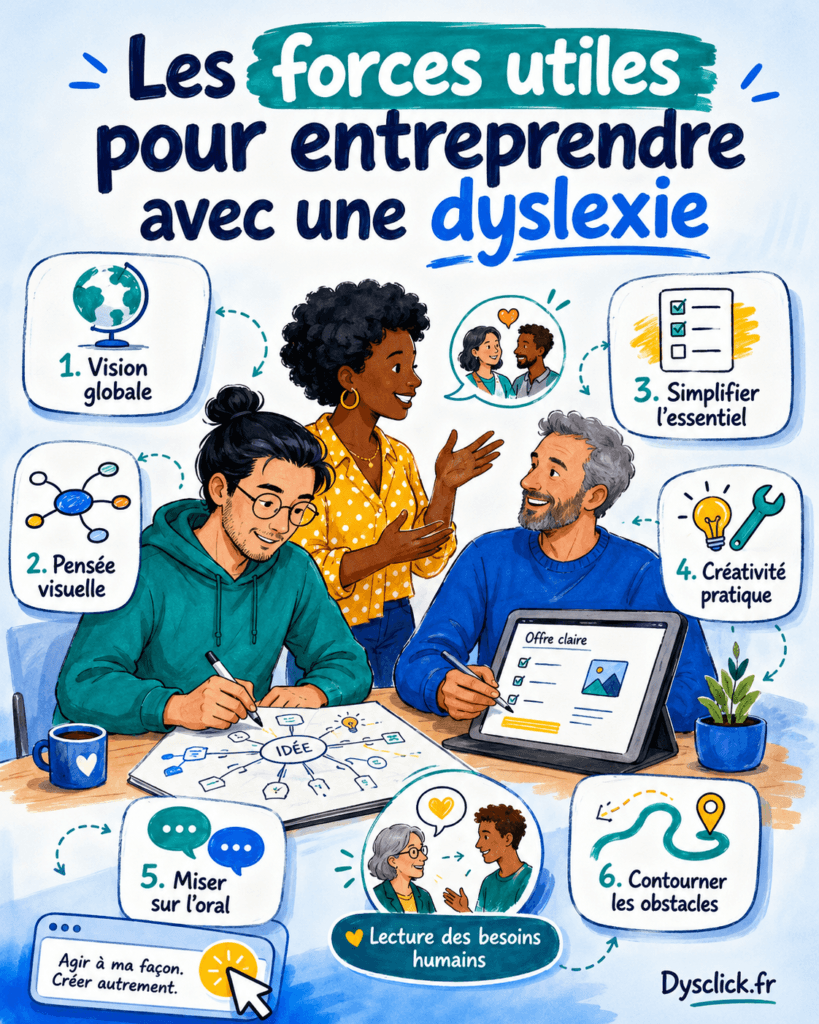 Les forces utiles pour entreprendre avec une dyslexie