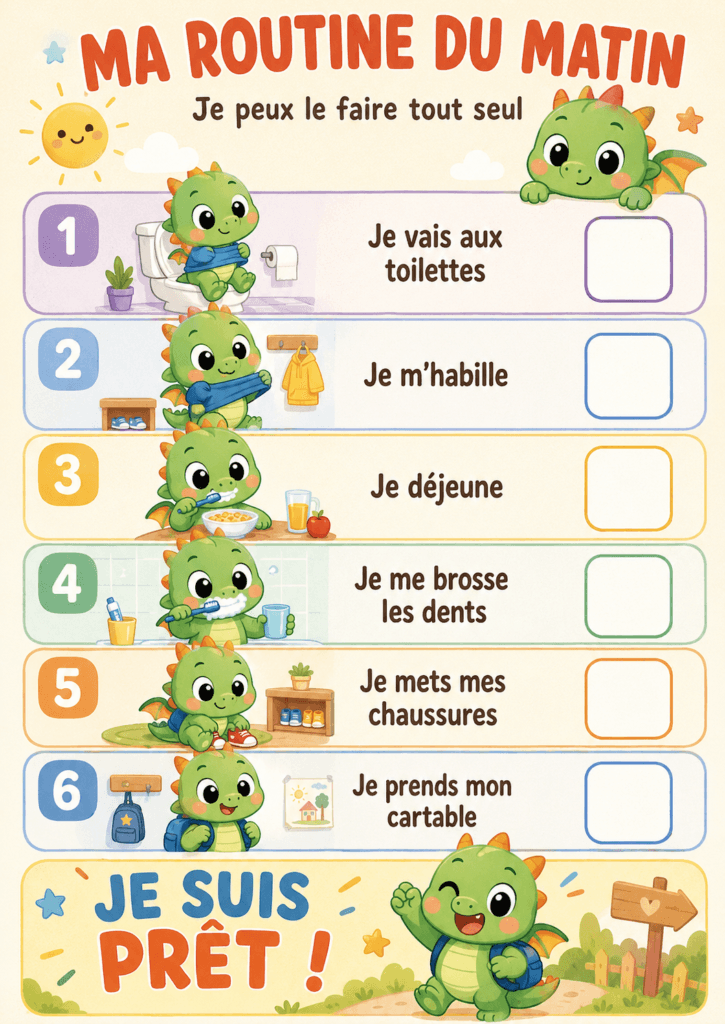 Ma routine du matin
