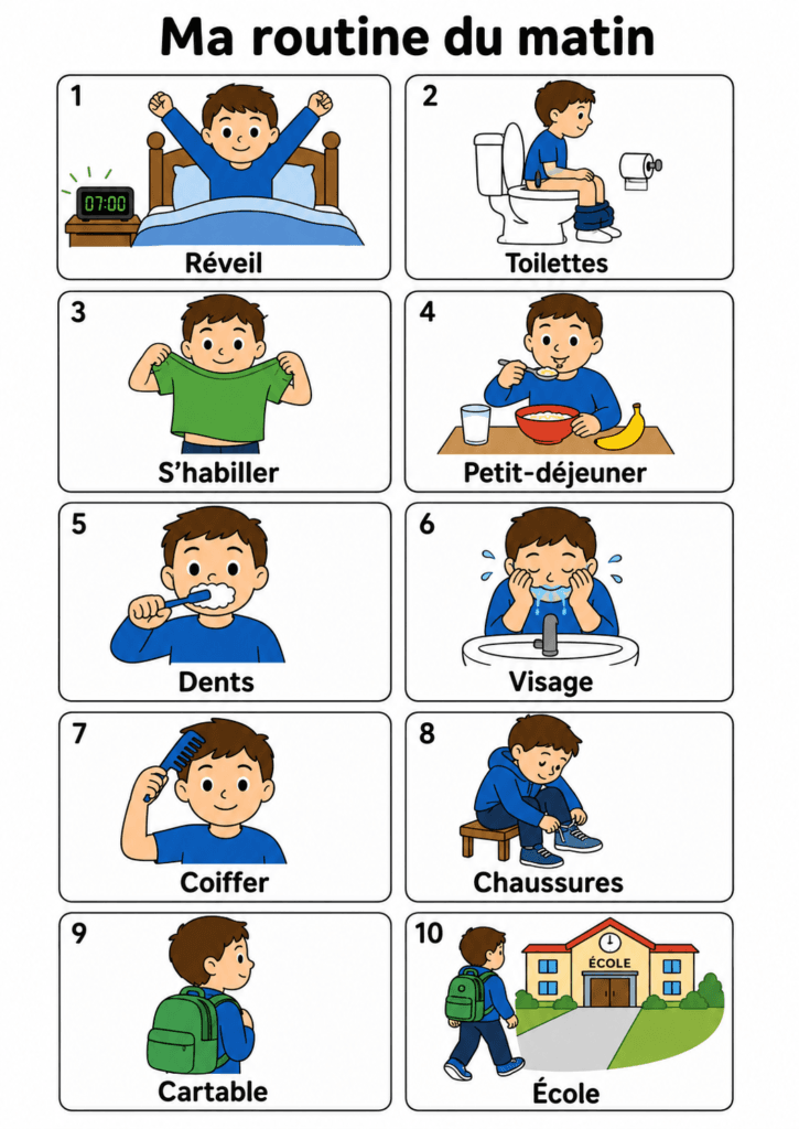 Ma routine du matin TSA